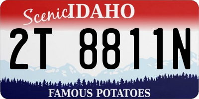 ID license plate 2T8811N