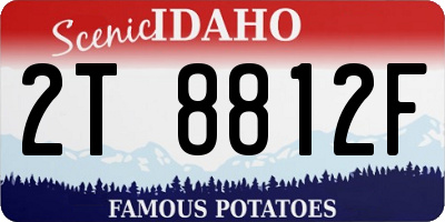 ID license plate 2T8812F