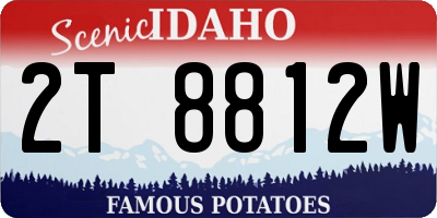 ID license plate 2T8812W