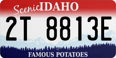 ID license plate 2T8813E