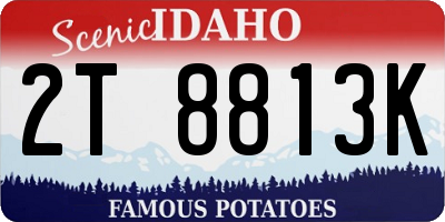 ID license plate 2T8813K
