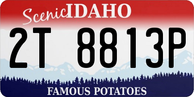 ID license plate 2T8813P