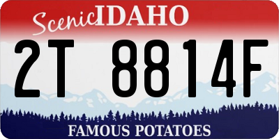 ID license plate 2T8814F