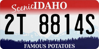 ID license plate 2T8814S