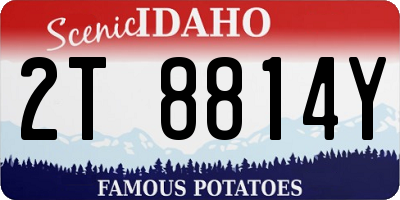 ID license plate 2T8814Y