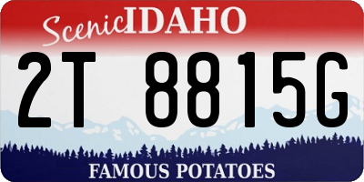 ID license plate 2T8815G