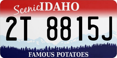 ID license plate 2T8815J