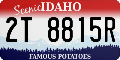 ID license plate 2T8815R