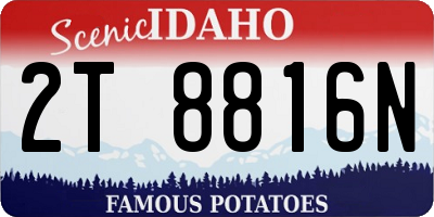 ID license plate 2T8816N