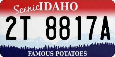 ID license plate 2T8817A