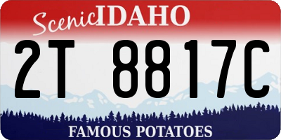 ID license plate 2T8817C