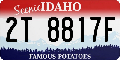 ID license plate 2T8817F