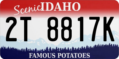 ID license plate 2T8817K