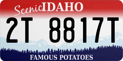 ID license plate 2T8817T