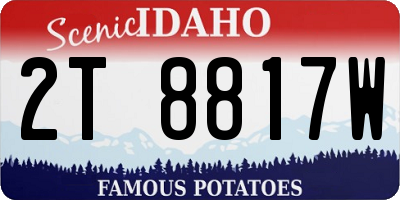 ID license plate 2T8817W