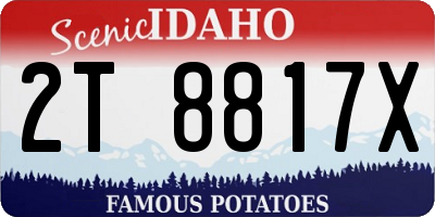ID license plate 2T8817X