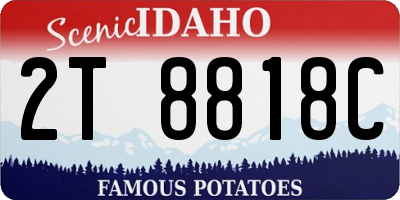 ID license plate 2T8818C