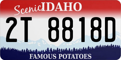 ID license plate 2T8818D