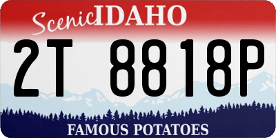 ID license plate 2T8818P