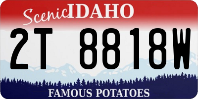 ID license plate 2T8818W
