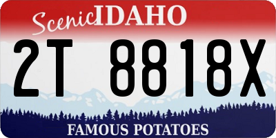 ID license plate 2T8818X