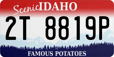 ID license plate 2T8819P