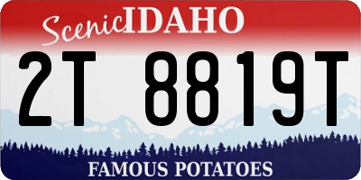 ID license plate 2T8819T