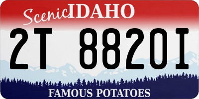 ID license plate 2T8820I