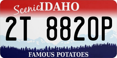 ID license plate 2T8820P