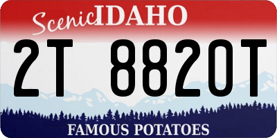 ID license plate 2T8820T
