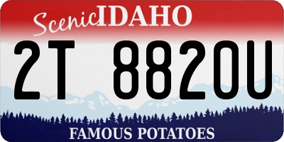 ID license plate 2T8820U