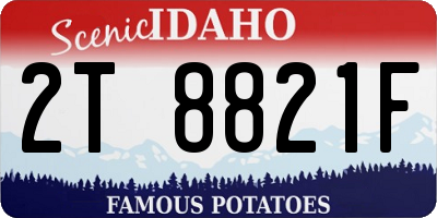 ID license plate 2T8821F
