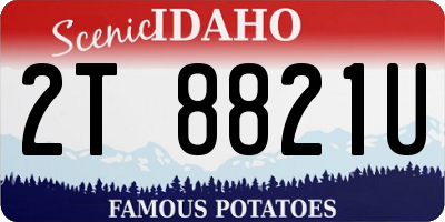 ID license plate 2T8821U