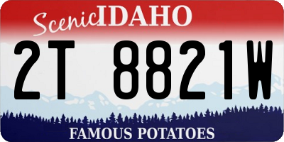 ID license plate 2T8821W
