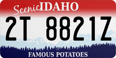 ID license plate 2T8821Z