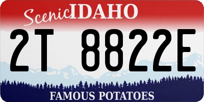 ID license plate 2T8822E