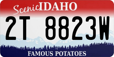 ID license plate 2T8823W