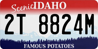 ID license plate 2T8824M