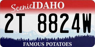 ID license plate 2T8824W