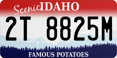 ID license plate 2T8825M