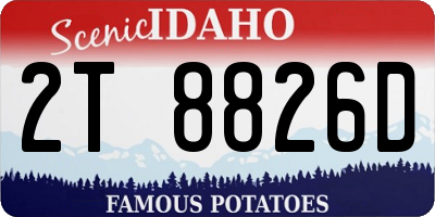 ID license plate 2T8826D