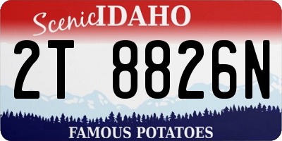 ID license plate 2T8826N