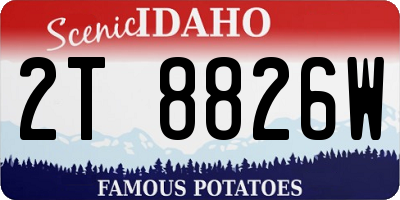 ID license plate 2T8826W