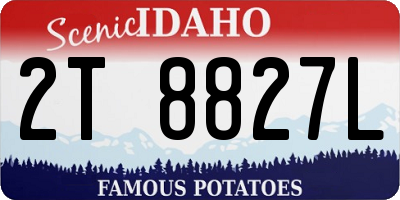 ID license plate 2T8827L