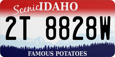 ID license plate 2T8828W