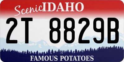 ID license plate 2T8829B