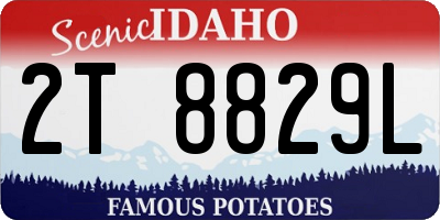 ID license plate 2T8829L