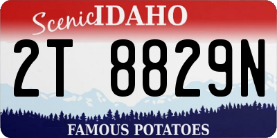 ID license plate 2T8829N