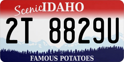 ID license plate 2T8829U
