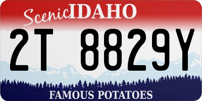 ID license plate 2T8829Y